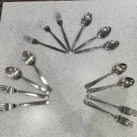 قاشق و چنگال غذا خوری استیل قدیمی