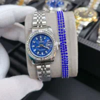 ساعت رولکس دور نگین همراه ست دستبند و جعبه کادویی|ساعت|اهواز, کیانپارس |دیوار