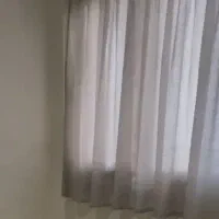 پرده اتاق خواب حریر طوسی روشن و نقره ای