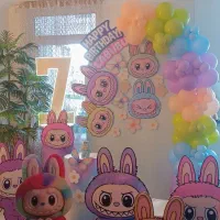 باکس قلب ولنتاین خرس بوبوبالن بادکنک آماده تم تولد