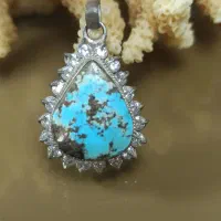 آویز فیروزه نقره زنانه|بدلیجات|بندرلنگه, |دیوار