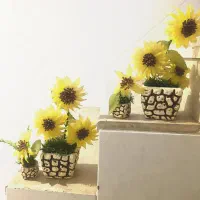 فروش گل و گلدان کریستالی آفتابگردان و مجسمه دکوری