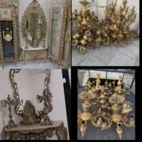 فروش خرید آینه شمعدان لوستر برنز مس آلومینیوم