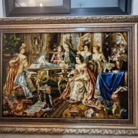 تابلو فرش دستباف(پیانوزن)۵۰رج نو