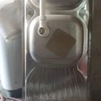 سینگ 50در120دوقلو استیل و میز نهارخوری 4نفره|میز و صندلی غذاخوری|اسدآباد, |دیوار