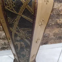 گلدان چوبی وچرمی بزرگ|صنایع دستی و سایر لوازم تزئینی|تهران, جیحون|دیوار