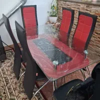 میز ناهارخوری شیشه ای