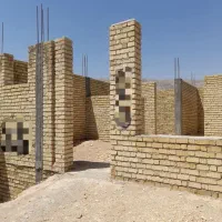 اسکلت ۱۰۷ متر درب حیاط