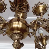 لوستر برنز 12شاخه|لوستر و چراغ آویز|ری, منصوریه منگل|دیوار