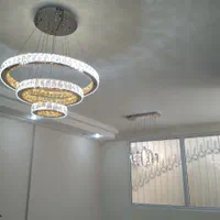 لوستر سه حلقه ،ریموت سه حالته تولیدی (پاسارگاد)|چراغ خواب و آباژور|مشهد, چهارچشمه|دیوار