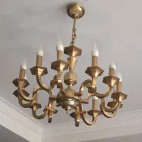 لوستر برنزی|لوستر و چراغ آویز|کرج, آق تپه|دیوار