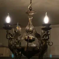 لوستر برنجی ۴شاخه آنتیک و کلکسیونی