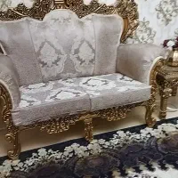 مبل سلطنتی ۷ نفره همراه با میزعسلی|مبلمان خانگی و میز عسلی|تربت جام, کلالی|دیوار