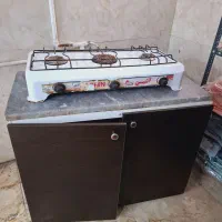 اجاق گاز ۳ شعله و کابینت