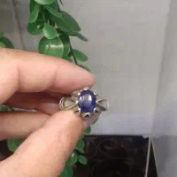 انگشتر نقره یاقوت کبود آفریقایی