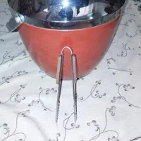 یخ دون  بزرگ چرمی به همراه انبر با جنس چوب