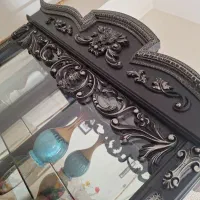 ویترین چوب اینه کاری دودرب باریک|بوفه، ویترین، کنسول|شاهینشهر, شهرک گلدیس|دیوار