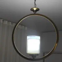 لوستر تک شاخه فلزی طلایی