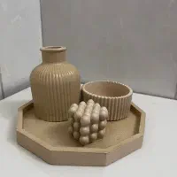 انواع ست های دکوری شمع و سنگ مصنوعی