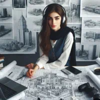 منشی خانم برای دفتر مهندسی