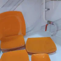 ظروف غذاخوری آکروفام سبز و نارنجی|ظروف سرو و پذیرایی|گتوند, |دیوار