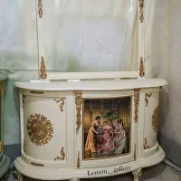 آینه کنسول های سلطنتی فرانسوی و میزتلوزیون