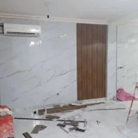 نصب  کاغذ دیواری نقاشی  ساختمان  نصب ماربل شیت|خدمات پیشه و مهارت|قشم, |دیوار