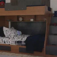 تخت دو طبقه کودک و نوجوان|تخت و سرویس خواب|ایزدشهر, |دیوار