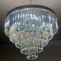 لوستر نئو کلاسیک کریستال سفید