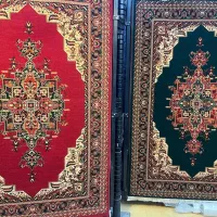 فرش ماشینی سنتی گبه بلوچ قشقایی چالشتر لاکی سبز|فرش|اصفهان, نصرآباد|دیوار