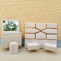 تخت دونفره نوارطلایی شیک مقاوم|تخت و سرویس خواب|تنکابن, |دیوار
