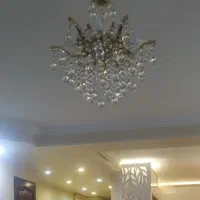 ۳ عدد لوستر های کریستالی با بدنه برنز ( در حد نو )