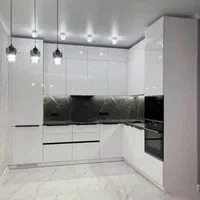 کابینت دوپله/ هایگلس سفید براق/ MDF طوسی تیره|مصالح و تجهیزات ساختمان|فردیس, فردیس|دیوار