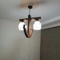 لوستر چوبی|لوستر و چراغ آویز|قرچک, مهدیه|دیوار