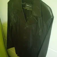 کاپشن چرم طبیعی پالتویی