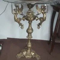 میز برنزی دکوری پایه فرشته ومجسمه های برنزی