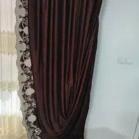 پرده پذیرایی با دو دستک مخمل|پرده، رانر، رومیزی|مشهد, کوی المهدی|دیوار