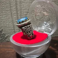 انگشتر نقره با سنگ توپاز خالص سوییسی