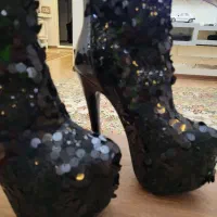 یک جفت پوتین مجلسی پولکی لوکس سایز 38|کیف، کفش، کمربند|اردبیل, |دیوار