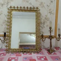 اینه شمعدان قدیمی برنجی