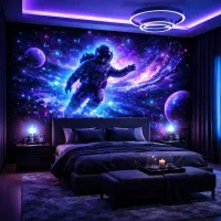 نقاشی دیواری بلک لایت پایانِ دیوارهای بی‌جون