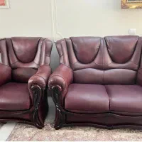 مبل راحتی چرم ۴نفره|مبلمان خانگی و میز عسلی|تهران, پونک|دیوار