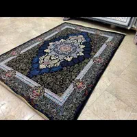 فرش ۳ در ۴ رخش مشهد فیلی مشکی طلاکوب