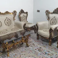 مبل سلطنتی استیل چوب راش 9نفره