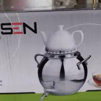 کتری استیل برند تافسین و قوری سرامیکی