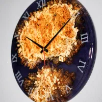 ساعت دیواری لوکس چوب و رزین|ساعت دیواری و تزئینی|ارومیه, |دیوار