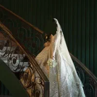 اجاره لباس عروس عربی رنگ نباتی