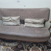 مبل لهستانی با چوب راش ۷ نفره به همراه جلومبلی|مبلمان خانگی و میز عسلی|تهران, دروازه شمیران|دیوار