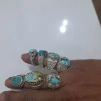 انگشترنقره فیروزه نیشابور وعقیق یمنی عیارنقره ۹۲۵|جواهرات|اهواز, کوروش|دیوار