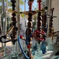 قلیان چوبی با طعم های مختلف